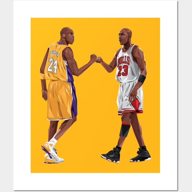 BASKETBALLART -  GOAT 24 GOAT 23 Wall Art by JORDAN-ART23